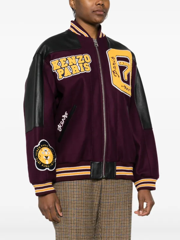 Kenzo Tiger Academy-appliqué Varsity Jacket - Farfetch