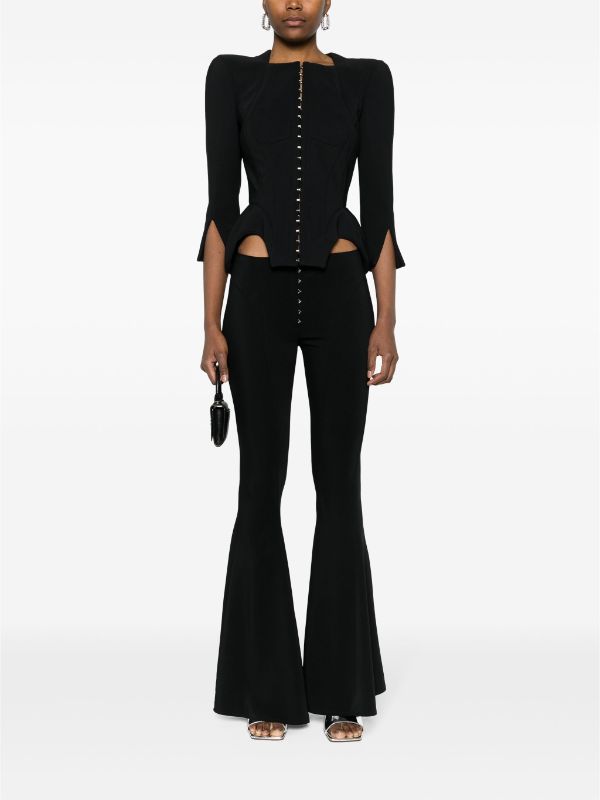 Cut Out Detail Flared Leg Jumpsuit