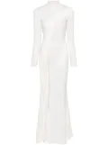 Mugler mesh-panelling maxi dress - Neutrals