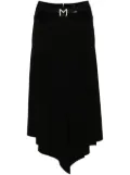 Mugler logo-plaque midi skirt - Black