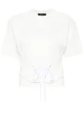 Mugler corset detail cotton T-shirt - White