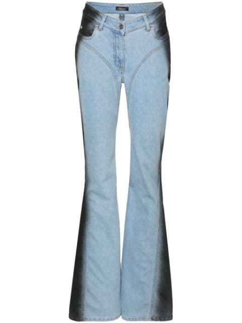 Mugler gradient-effect flared jeans
