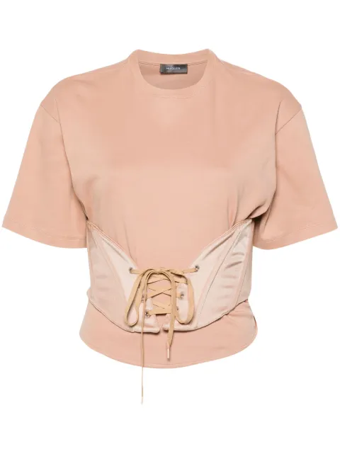 Mugler playera estilo corset