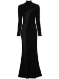 Mugler mesh-panelling maxi dress - Black