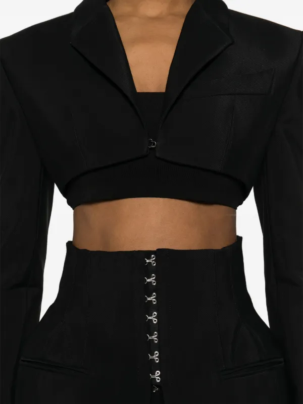Mugler cut-out Detailing Blazer | Black | FARFETCH
