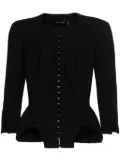 Mugler corset-design cropped jacket - Black
