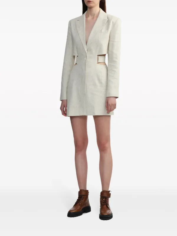 Jacquemus La Robe Bari Blazer Minidress Neutrals FARFETCH IN