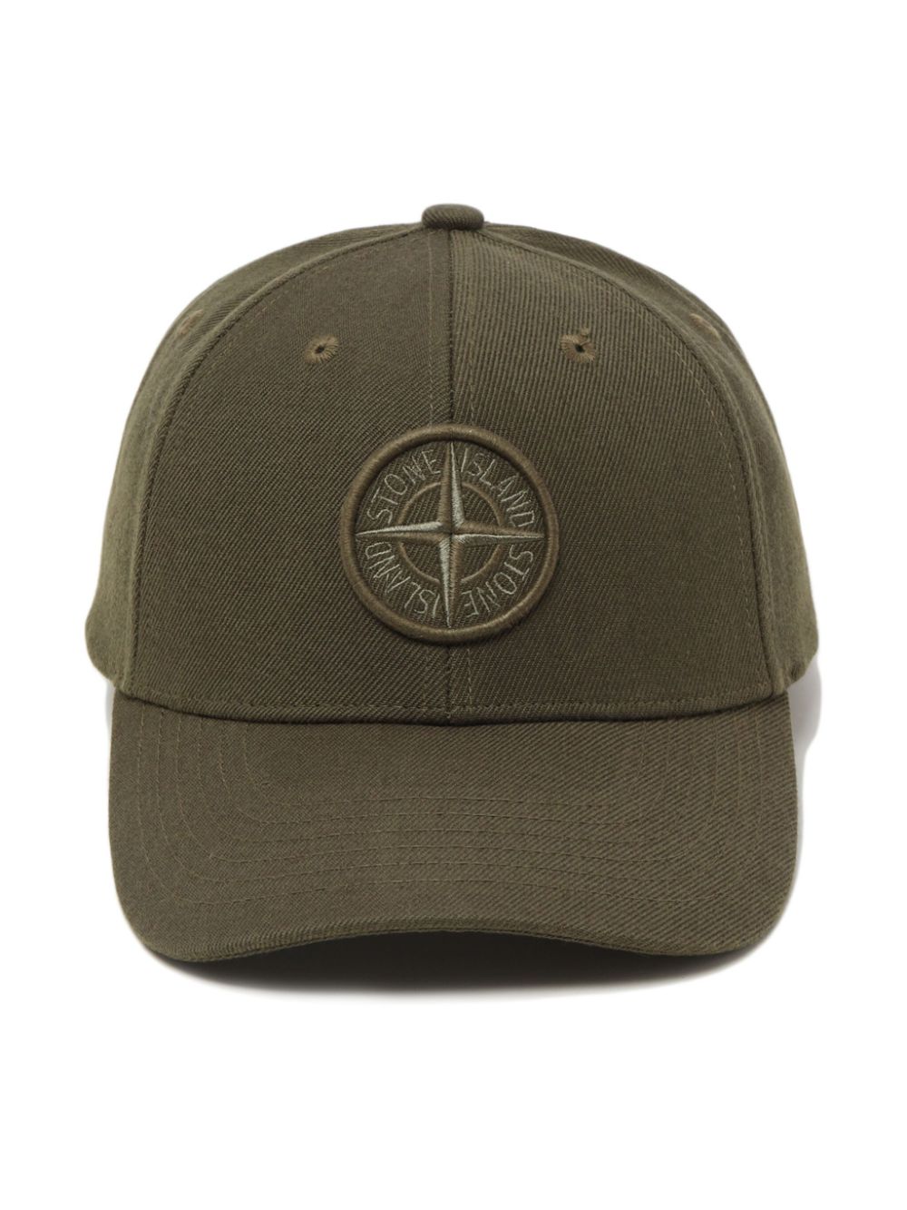 Stone Island Compass-embroidered cap - Green