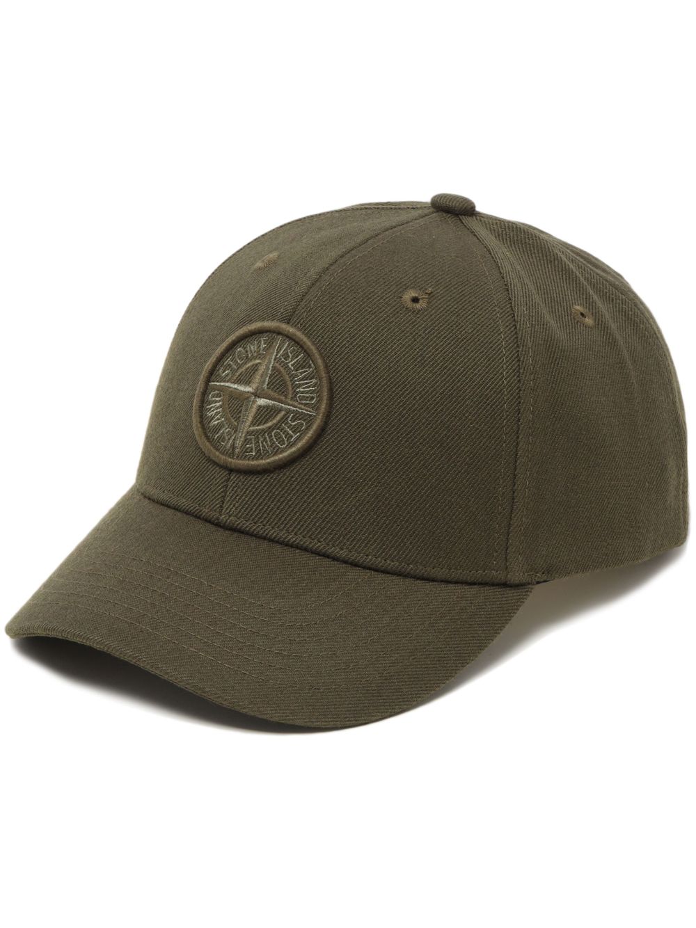 Stone Island Compass-embroidered cap - Green