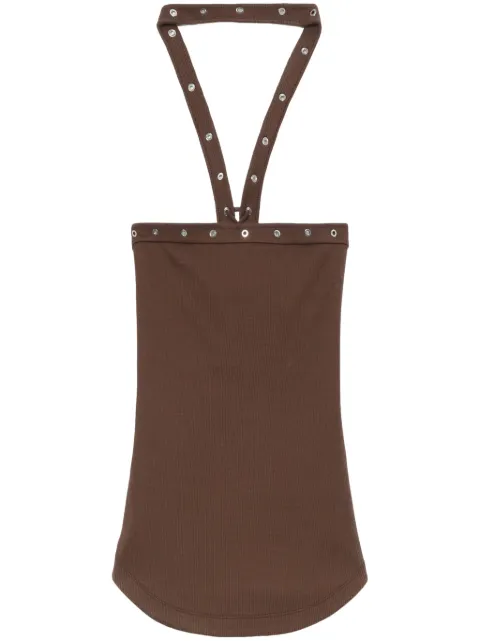 The Attico eyelet-detail cotton tank top