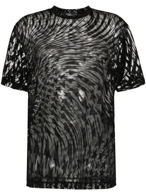 Mugler t-shirt à imprimé floqué