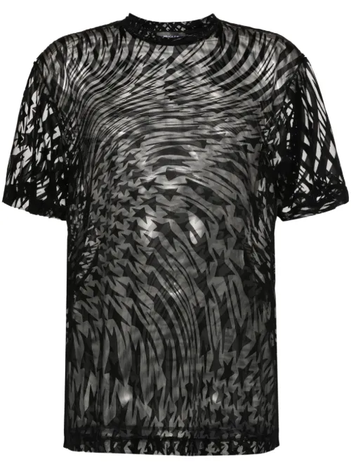 T-shirt à imprimé floqué - Mugler - Modalova