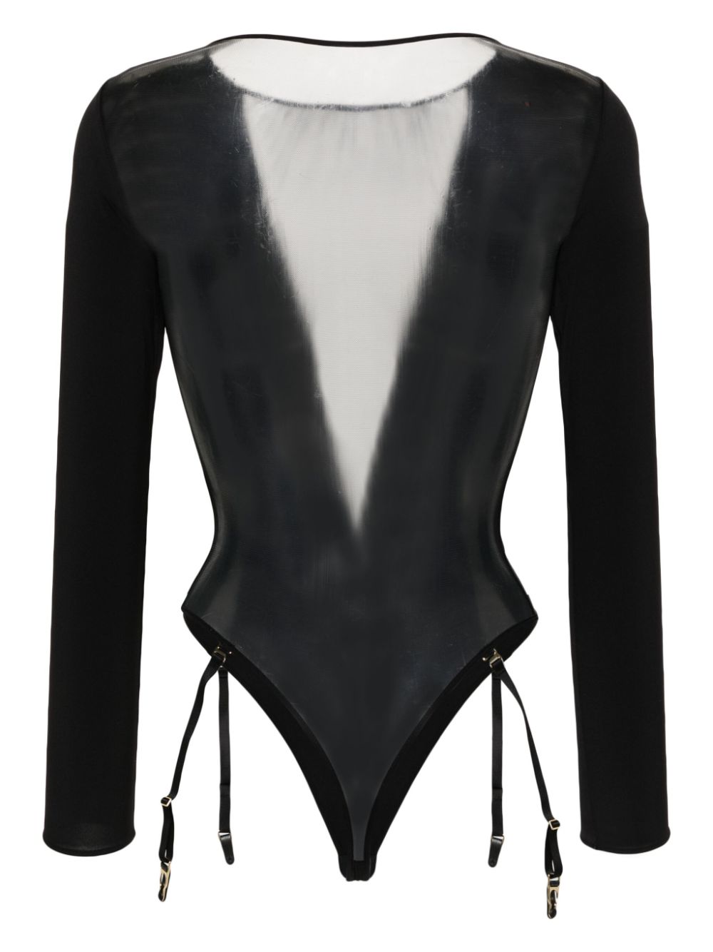 Shop Maison Close Semi-sheer Bodysuit In Black