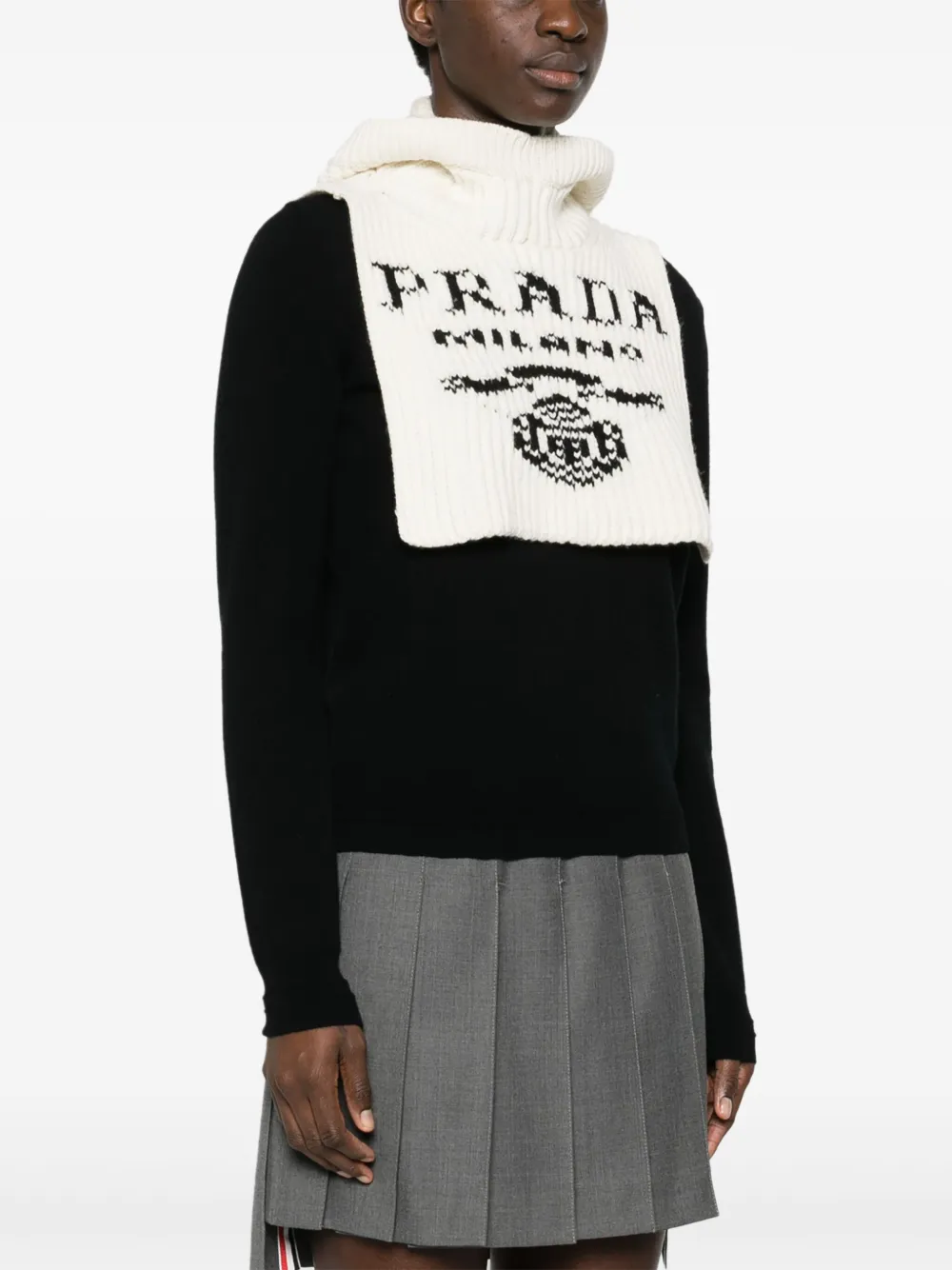 Prada Intarsia halsketting Beige
