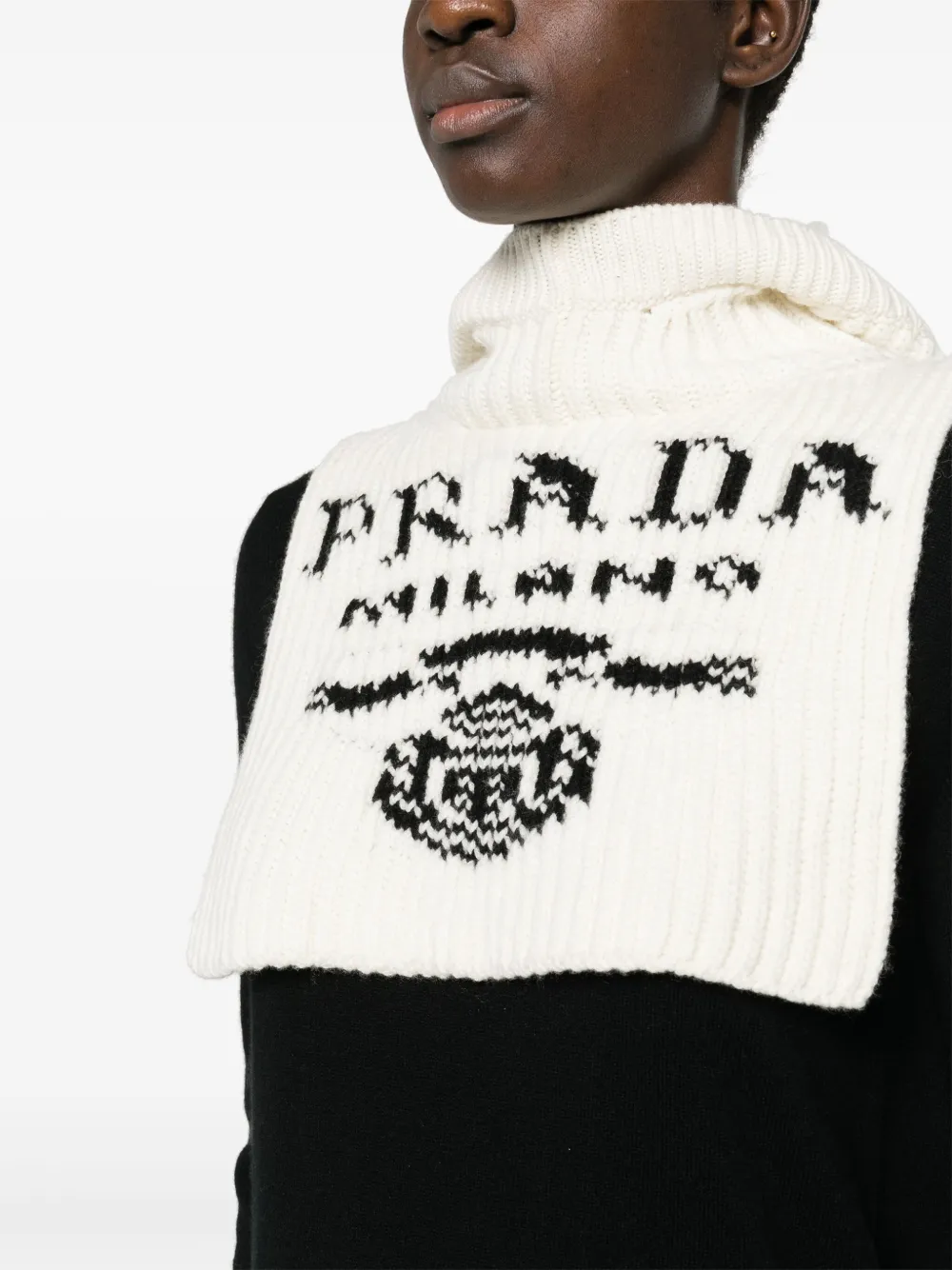 Prada Intarsia halsketting Beige