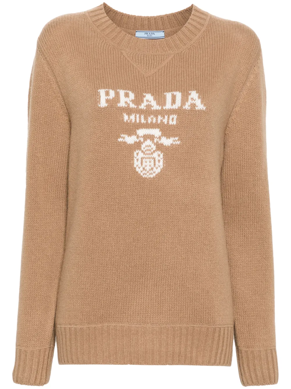 Prada Intarsia trui Bruin