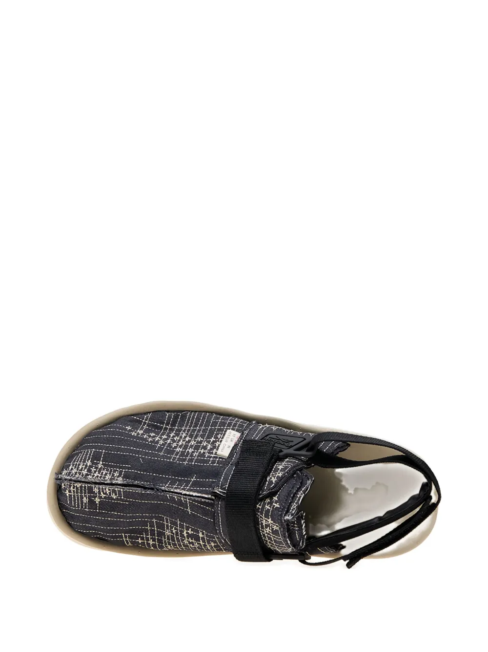 Reebok graphic-print strap slippers Black