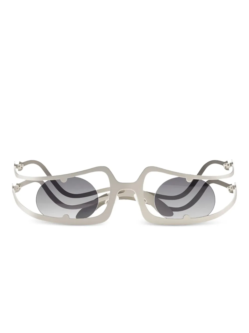 Henrik Vibskov Robyn geometric-frame sunglasses | White | Image 1