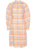 Henrik Vibskov Spam plaid midi dress - Orange