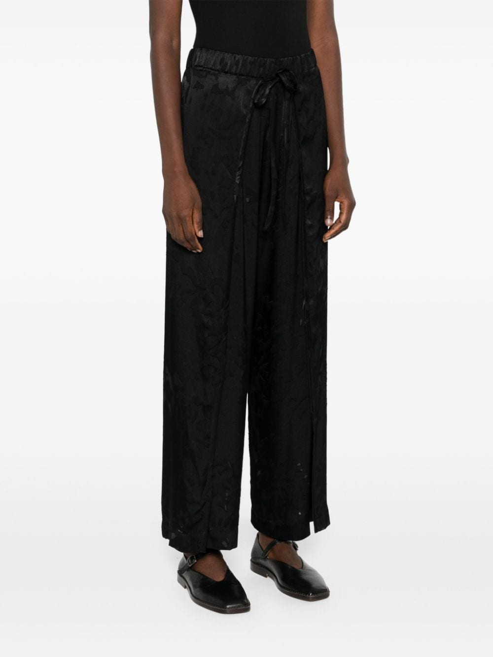 Shop Henrik Vibskov Fold High-waist Palazzo Trousers In Black