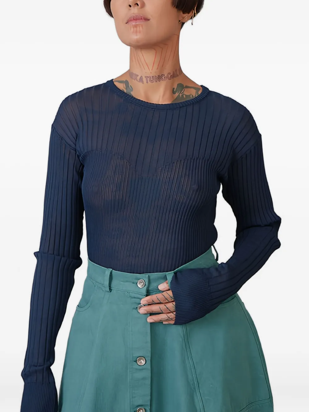 Henrik Vibskov T-shirt met ronde hals Blauw