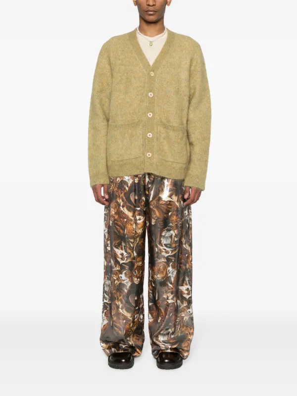 Séfr Kaito Brushed Cardigan | Green | FARFETCH PT