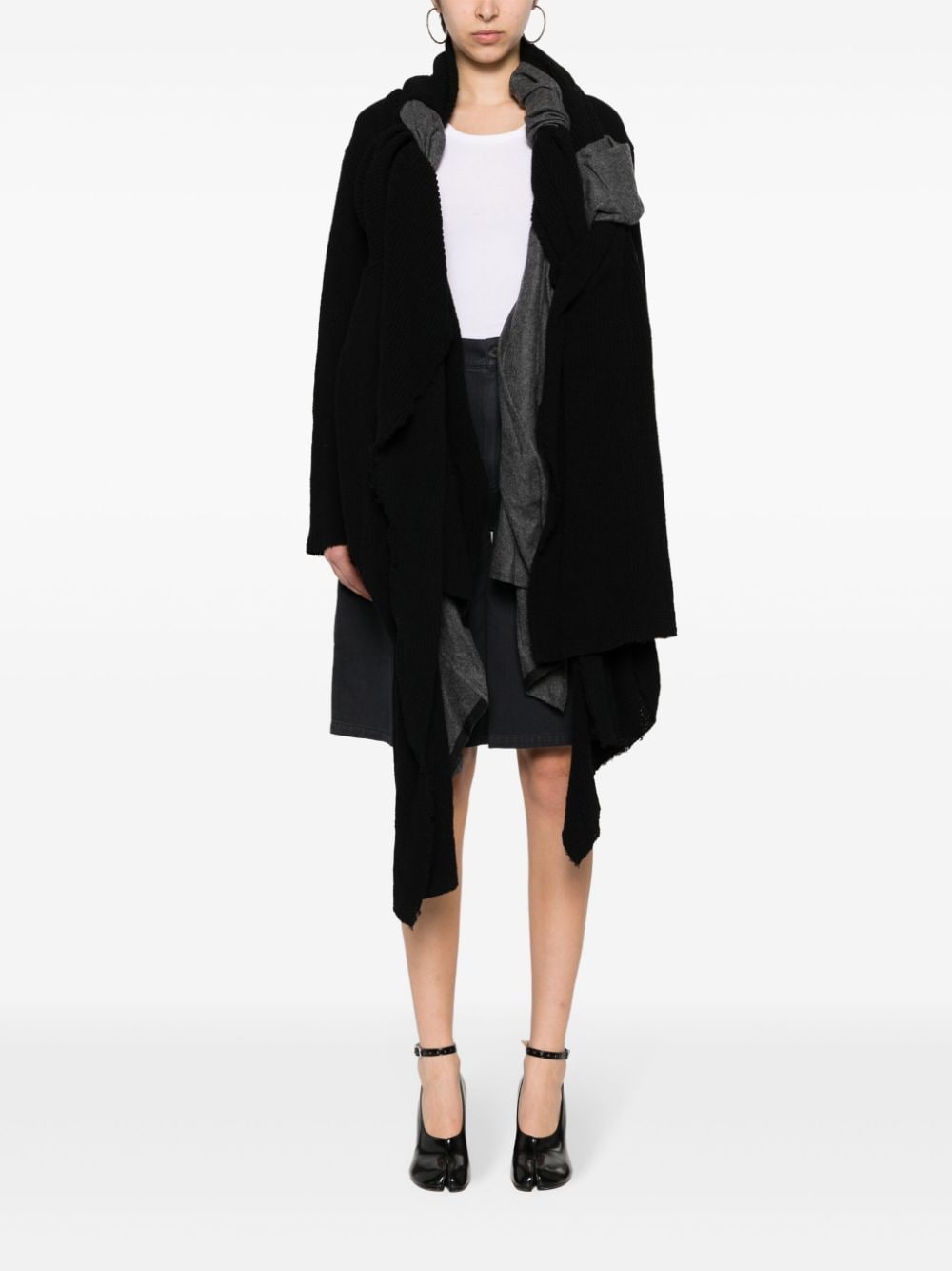 Pre-owned Comme Des Garçons 2014 Asymmetric Wool Jacket In Black