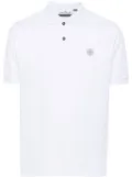 Stone Island Compass-appliqué polo shirt - White
