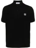 Stone Island Compass-appliqué polo shirt - Black
