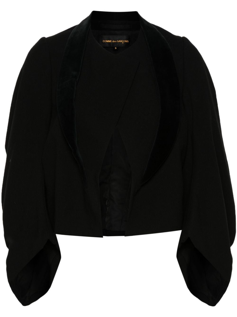 Pre-owned Comme Des Garçons 2004 Velvet-collar Wool Jacket In Black
