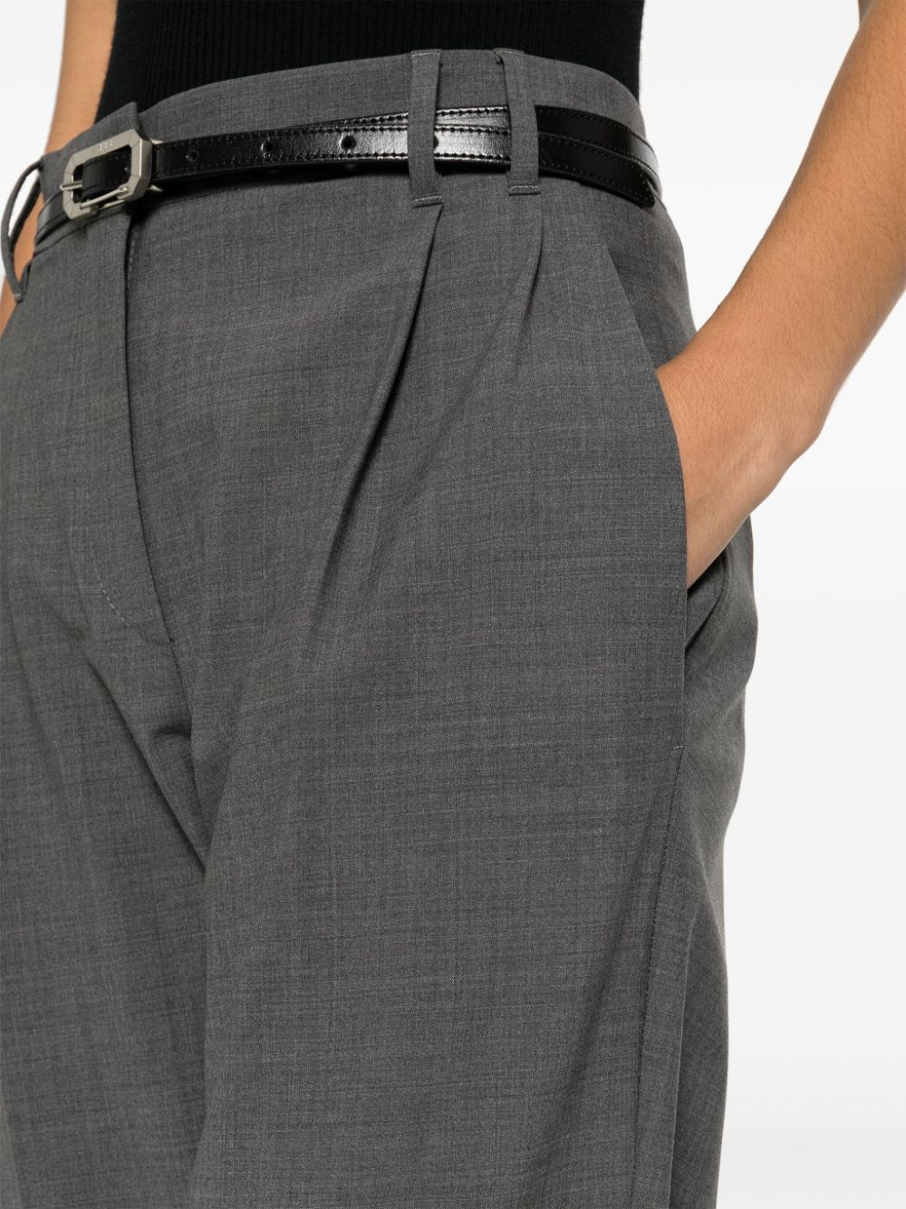 Shop Brunello Cucinelli Pleated Tailored Trousers In Grey