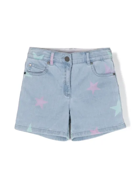 Stella McCartney Kids شورت جينز بطبعة نجوم