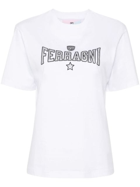 Chiara Ferragni glitter logo-print T-shirt