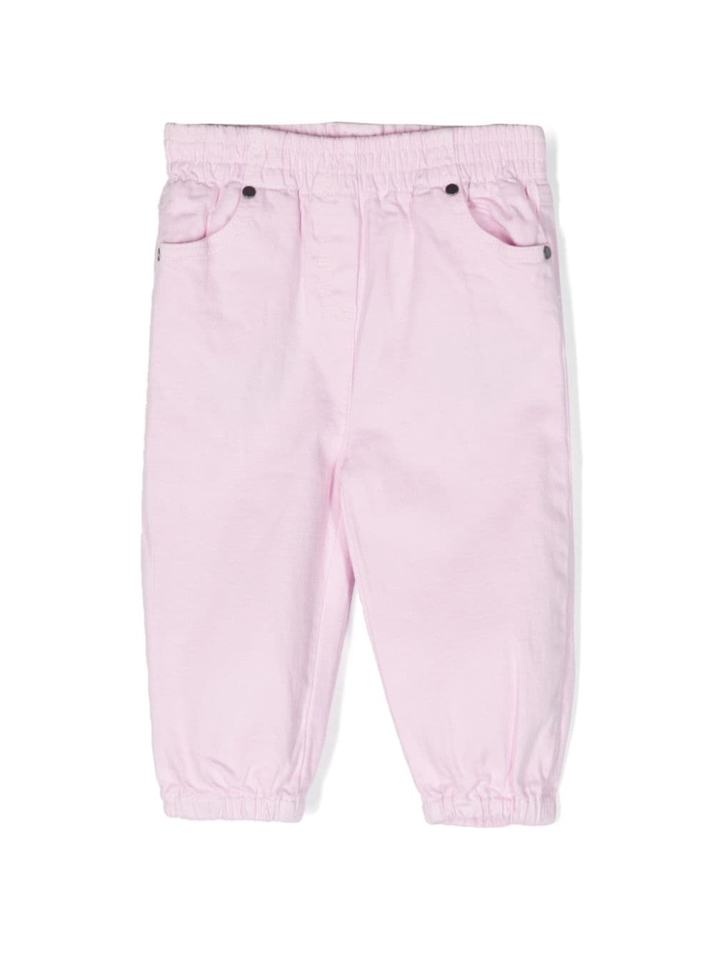 Stella Mccartney Babies' 贝壳刺绣棉长裤 In Pink