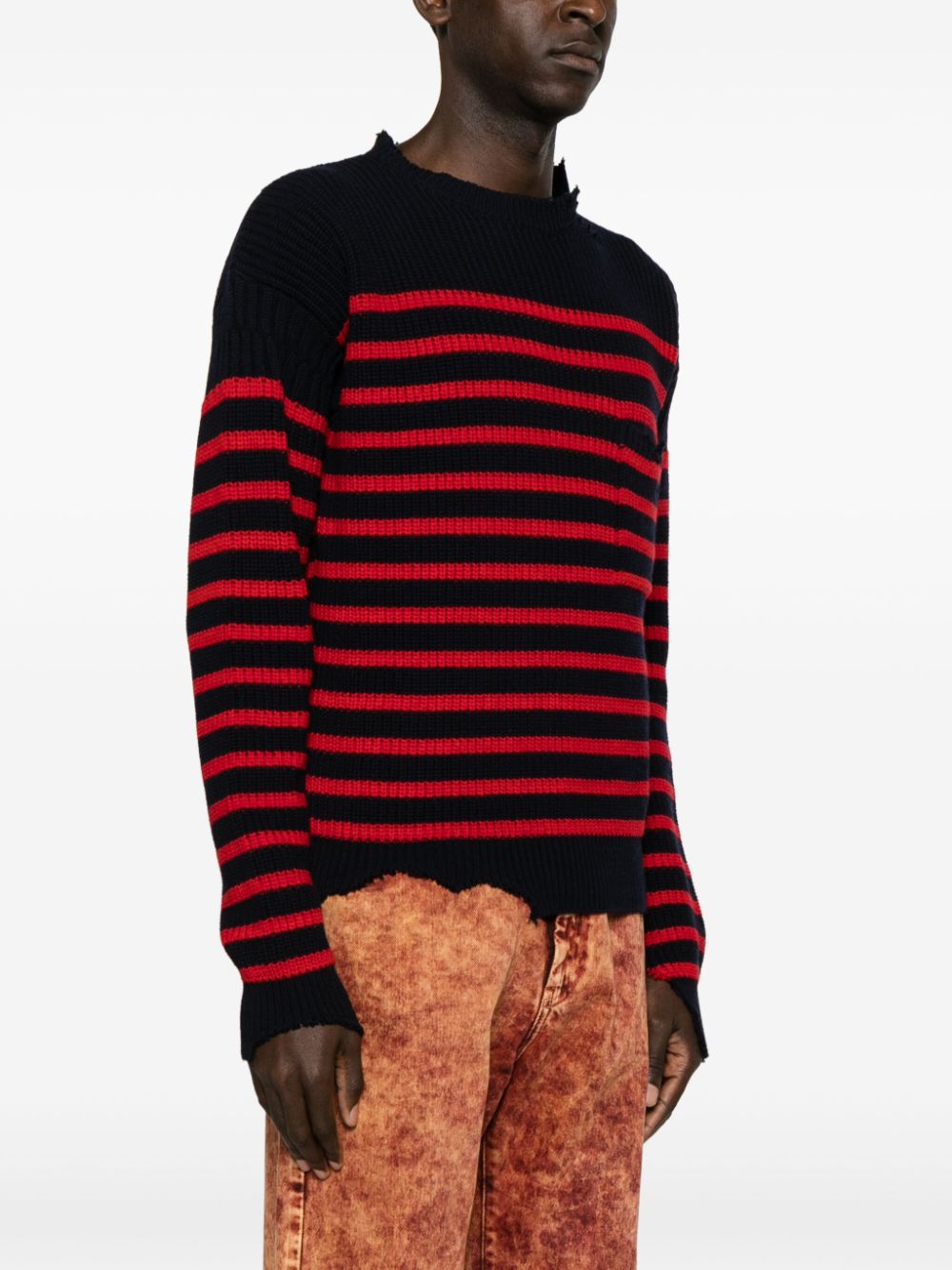 Marni distressed striped jumpers Men