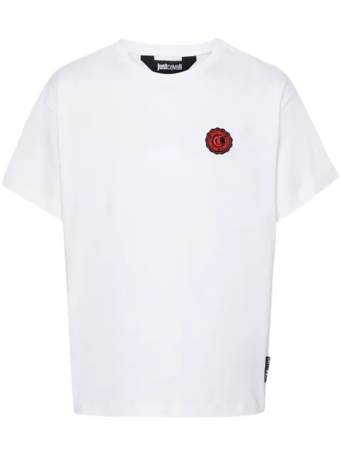 Just Cavalli logo-patch cotton T-shirt