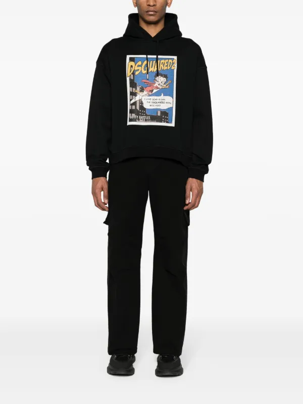 DSQUARED2 Betty Boop パーカー | ブラック | FARFETCH JP