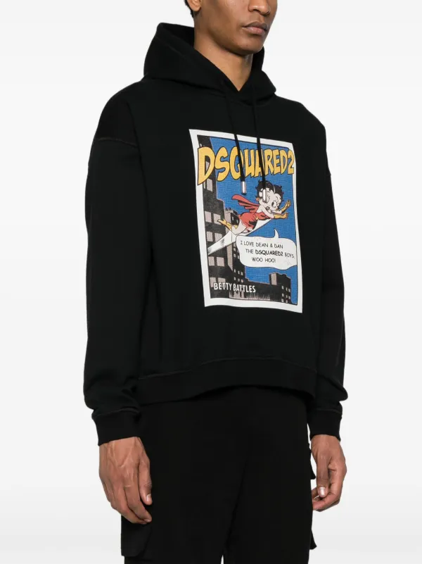 DSQUARED2 Betty Boop パーカー | ブラック | FARFETCH JP