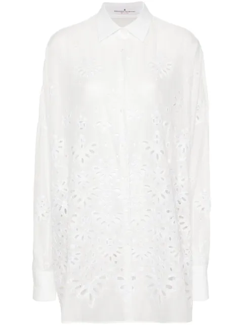 Ermanno Scervino camisa con bordado inglés
