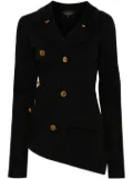 Comme Des Garçons Pre-Owned 2002 asymmetric double-breasted wool jacket - Black