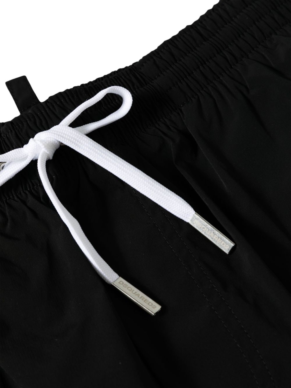 Shop Dsquared2 Logo-print Drawstring-waist Swim Shorts In Black