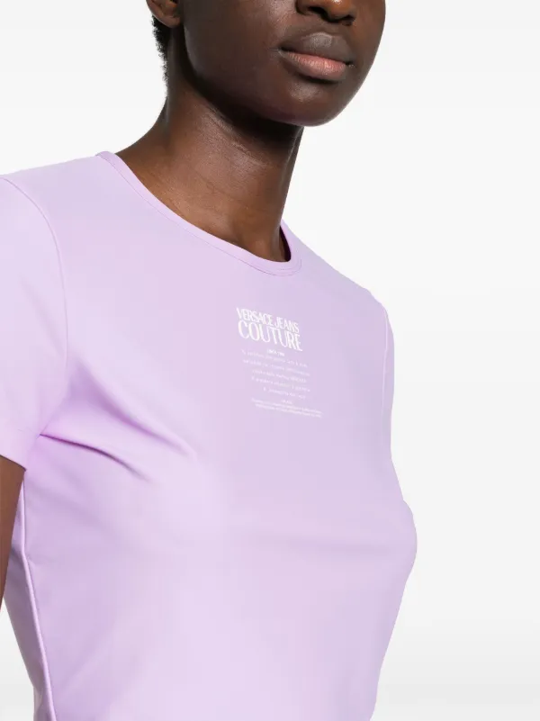 Versace Jeans Couture クロップド Tシャツ | パープル