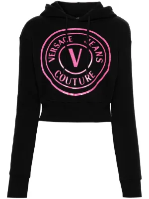 Versace crop top outlet hoodie