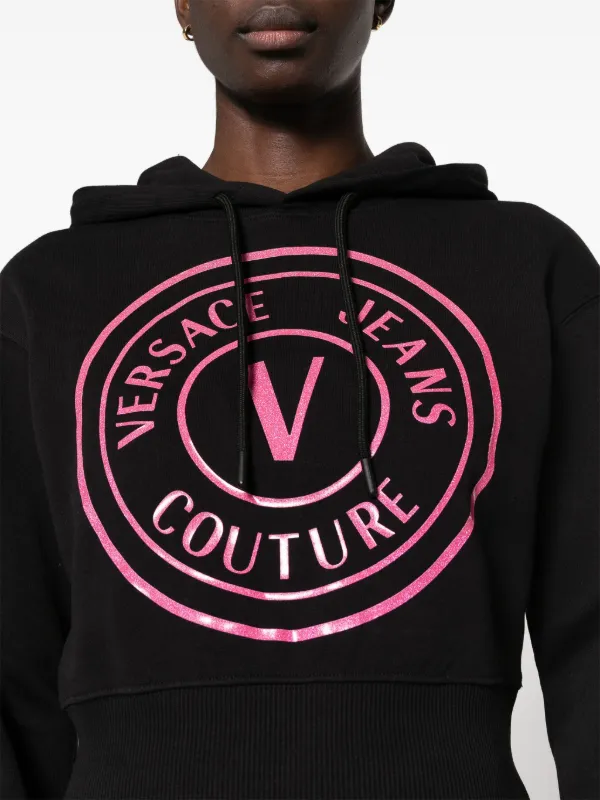 Versace Jeans Couture クロップド パーカー | ブラック