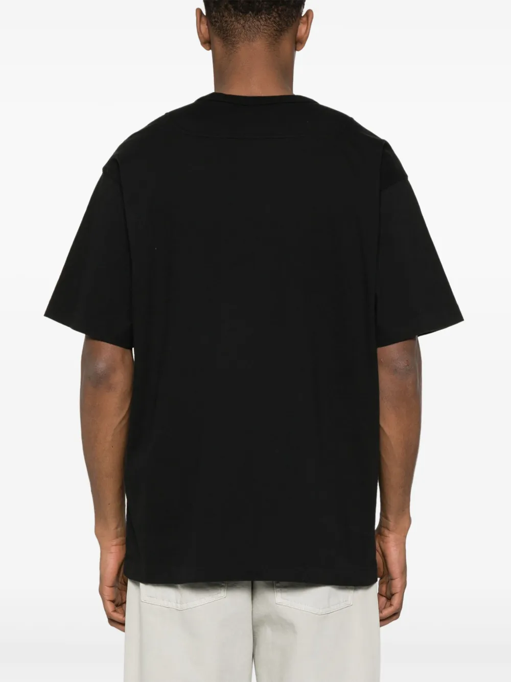 Stone Island T-shirt met geborduurd logo Zwart