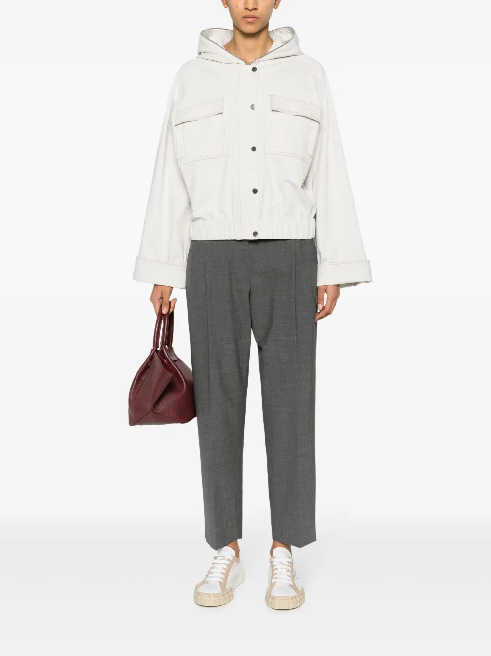 Brunello Cucinelli Bomberjack met detail - Beige