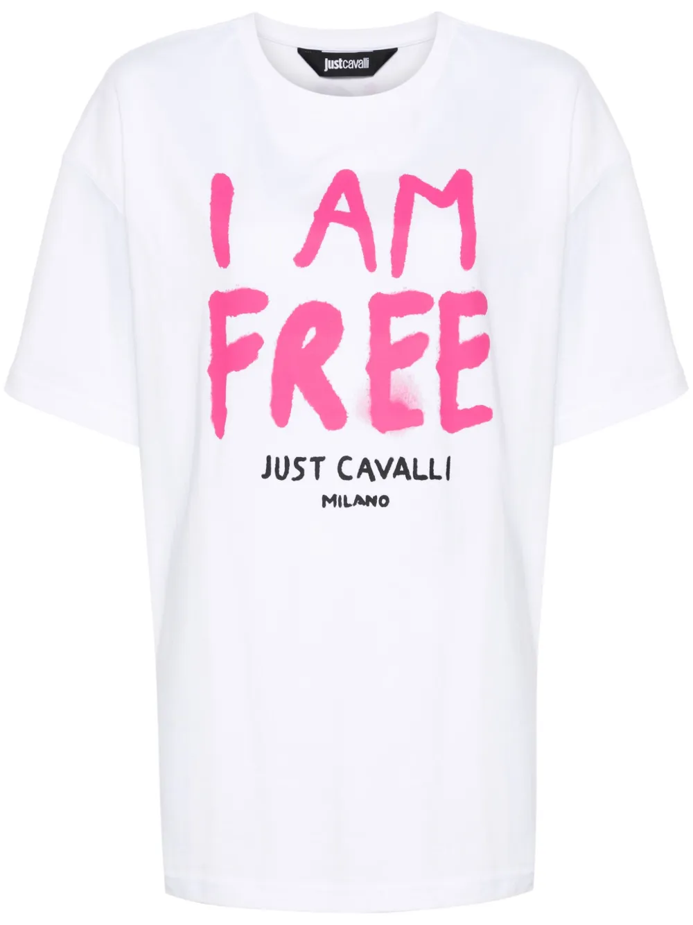 Just Cavalli T-shirt met logoprint Wit