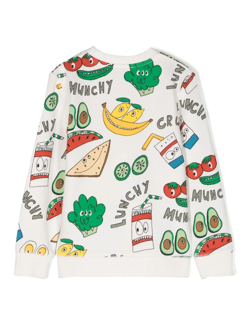 Shop Stella Mccartney Graphic-print Cotton Sweatshirt In Weiss