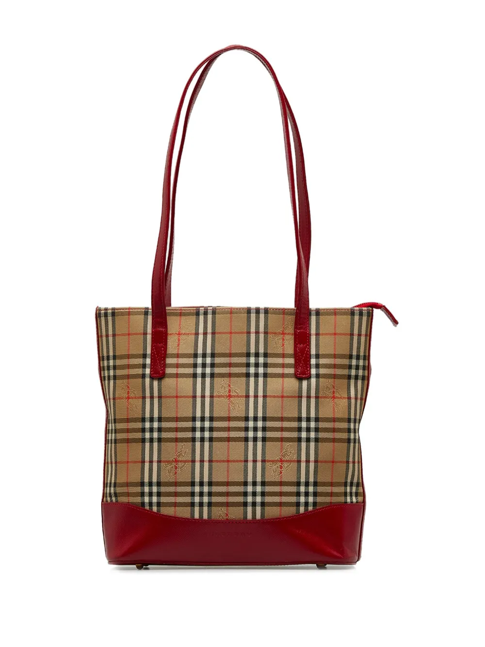Burberry Pre-Owned 1990s Haymarket geruite canvas shopper - Bruin