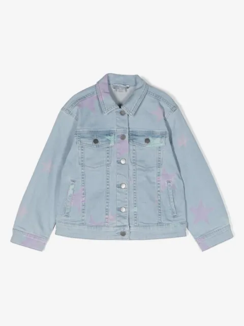 Stella McCartney Kids chamarra de mezclilla con estrellas estampadas